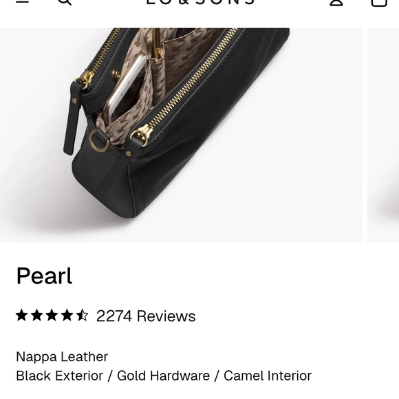 Brand New Convertable Lo & Sons Pearl Bag- Black Nappa Leather - Picture 2 of 7